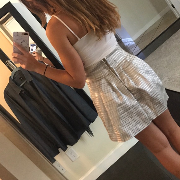 NWT Beulah style cute silver ruffled skirt - Picture 4 of 7